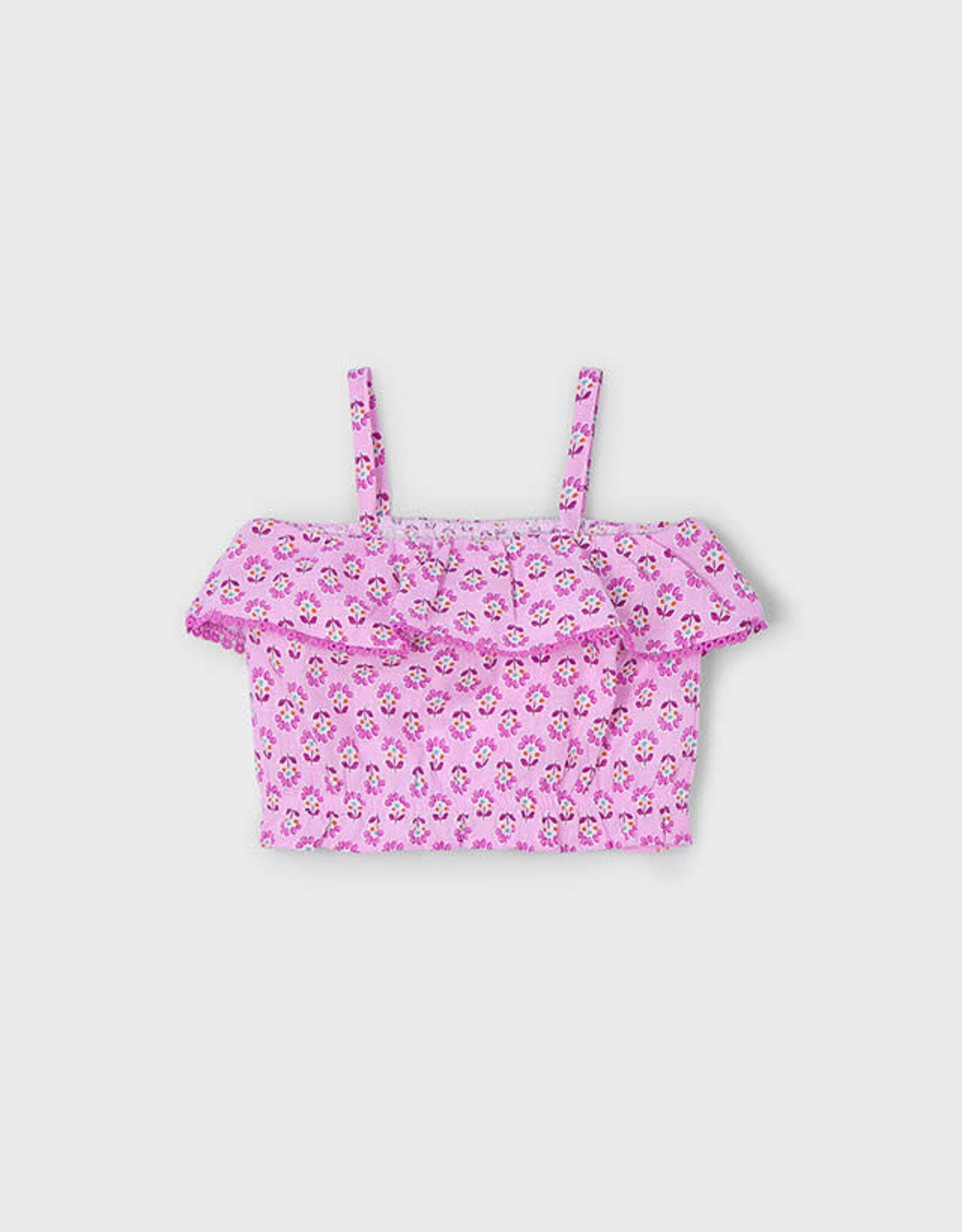Mayoral Mauve Floral Printed Blouse