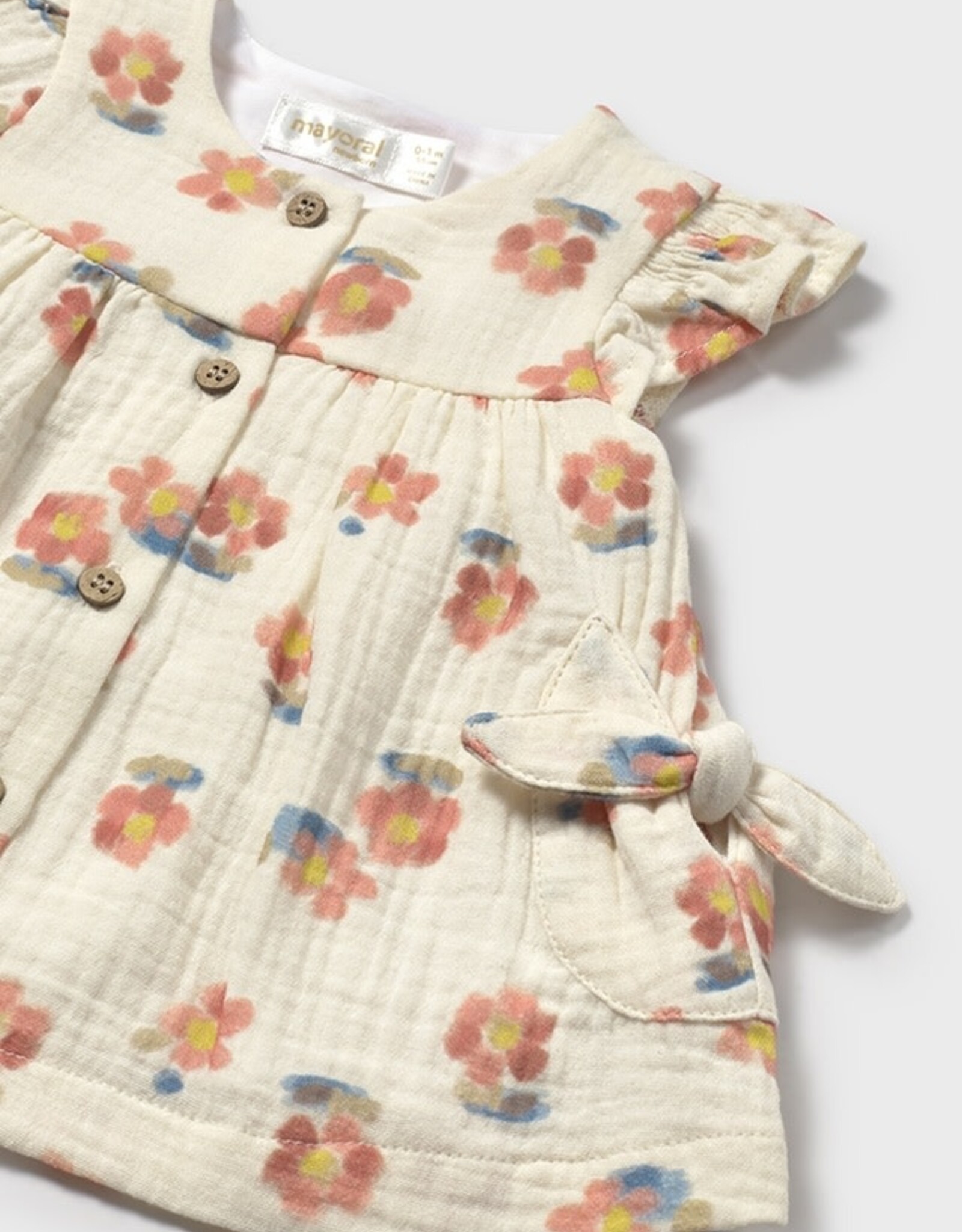 Mayoral Peach Flower Dress