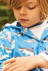 Hatley Shark Party Colour Change Zip-Up Rain Jacket