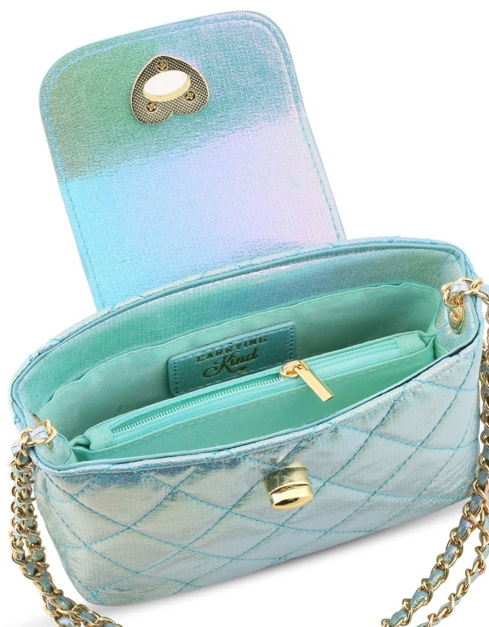Carrying Kind Paige: Metallic Aqua
