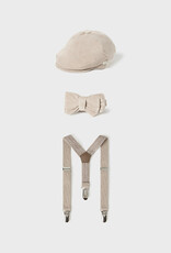 Mayoral Toasted Beret Suspenders Set