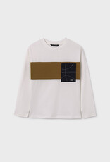 Mayoral Cream Contrast Long Sleeve