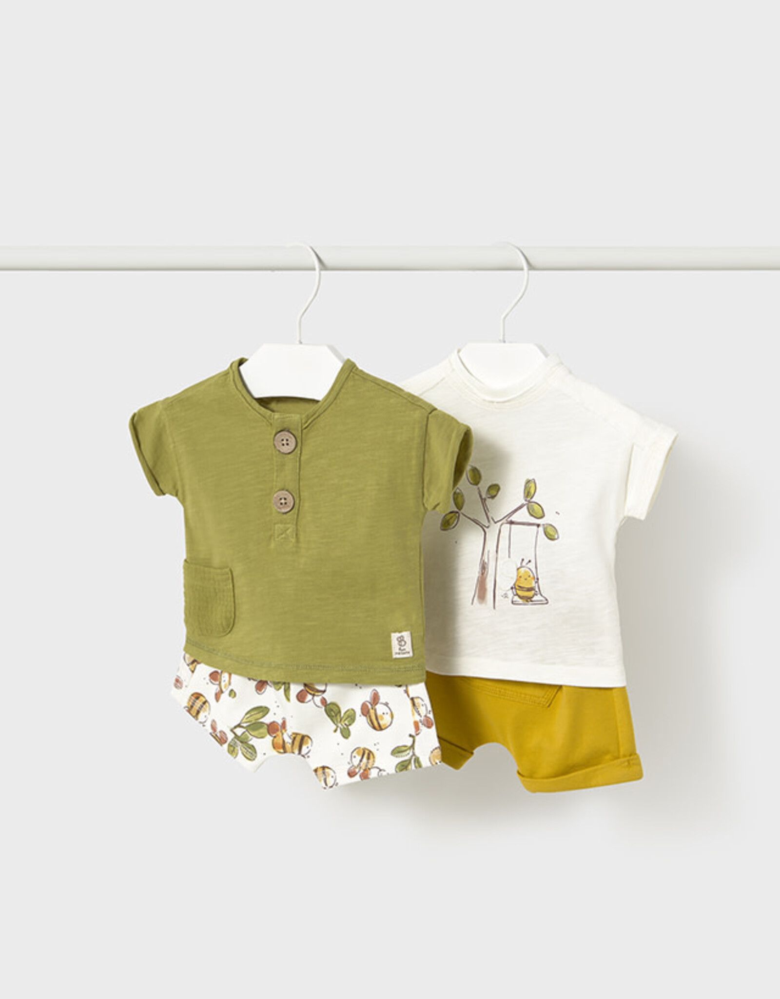 Mayoral Olive Bees Boys Knit set (4 garments)