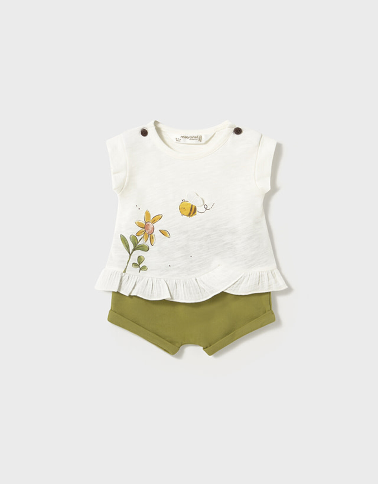 Mayoral Olive Bees Girls Knit set (4 garments)