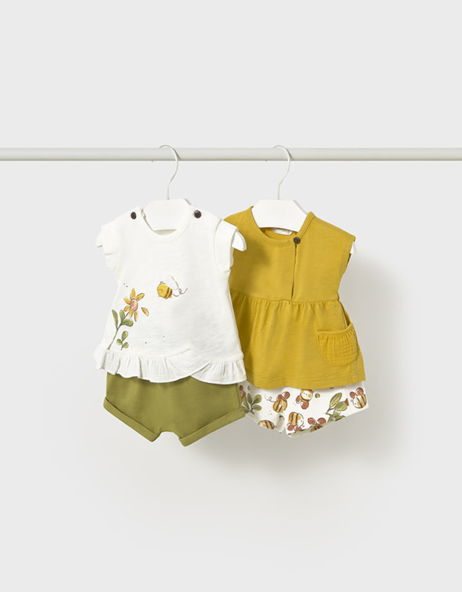 Mayoral Olive Bees Girls Knit set (4 garments)