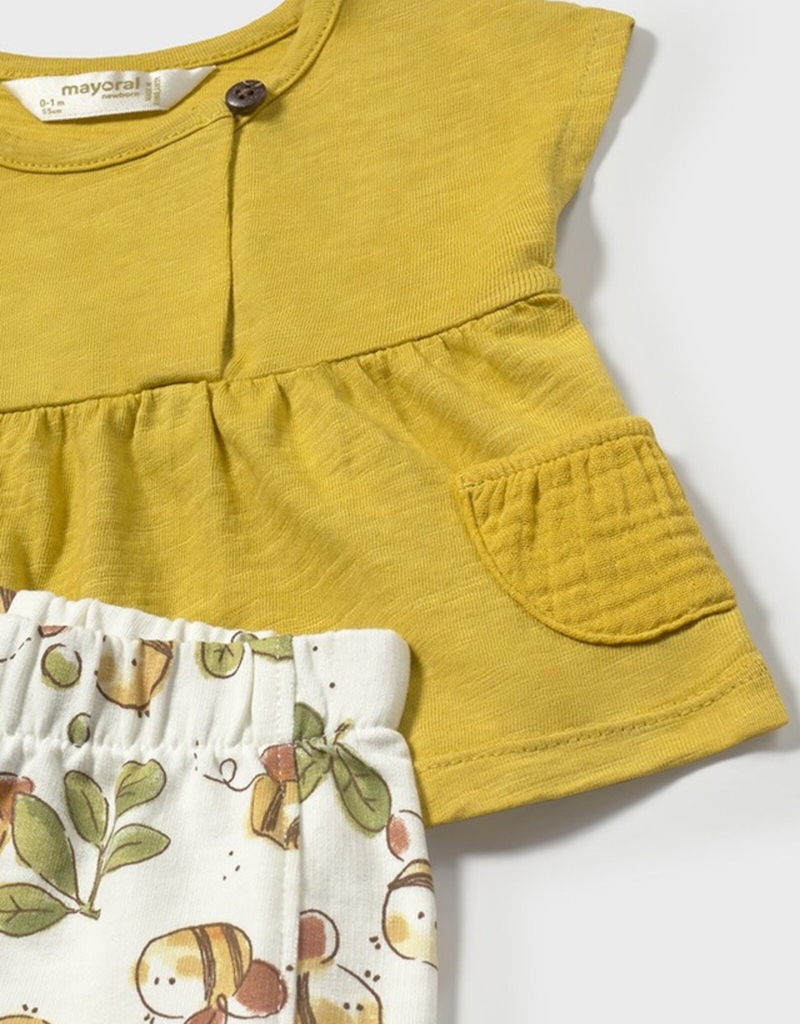 Mayoral Olive Bees Girls Knit set (4 garments)