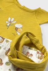 Mayoral Olive Bees Legging Set w/Headband