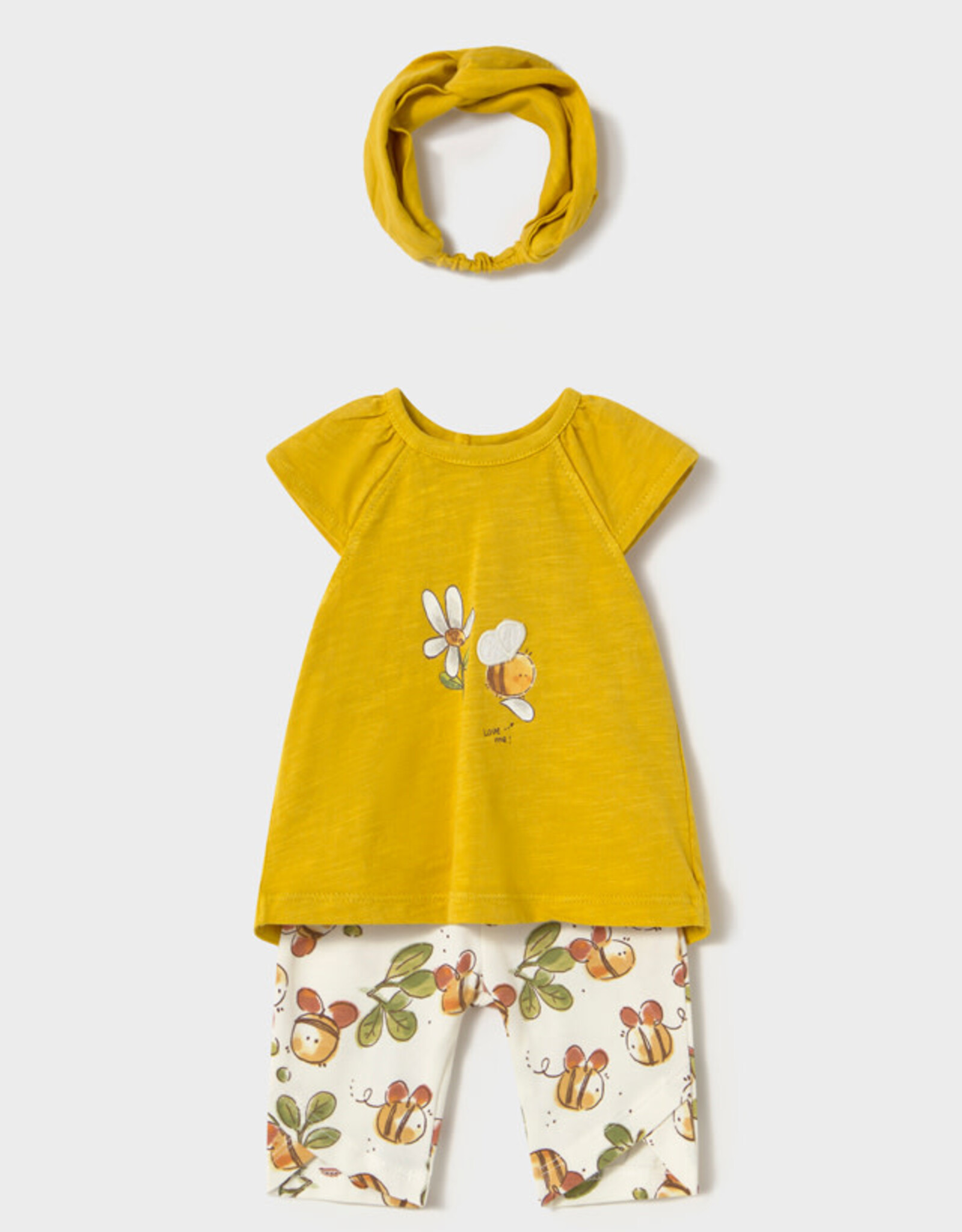 Mayoral Olive Bees Legging Set w/Headband