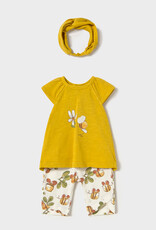 Mayoral Olive Bees Legging Set w/Headband