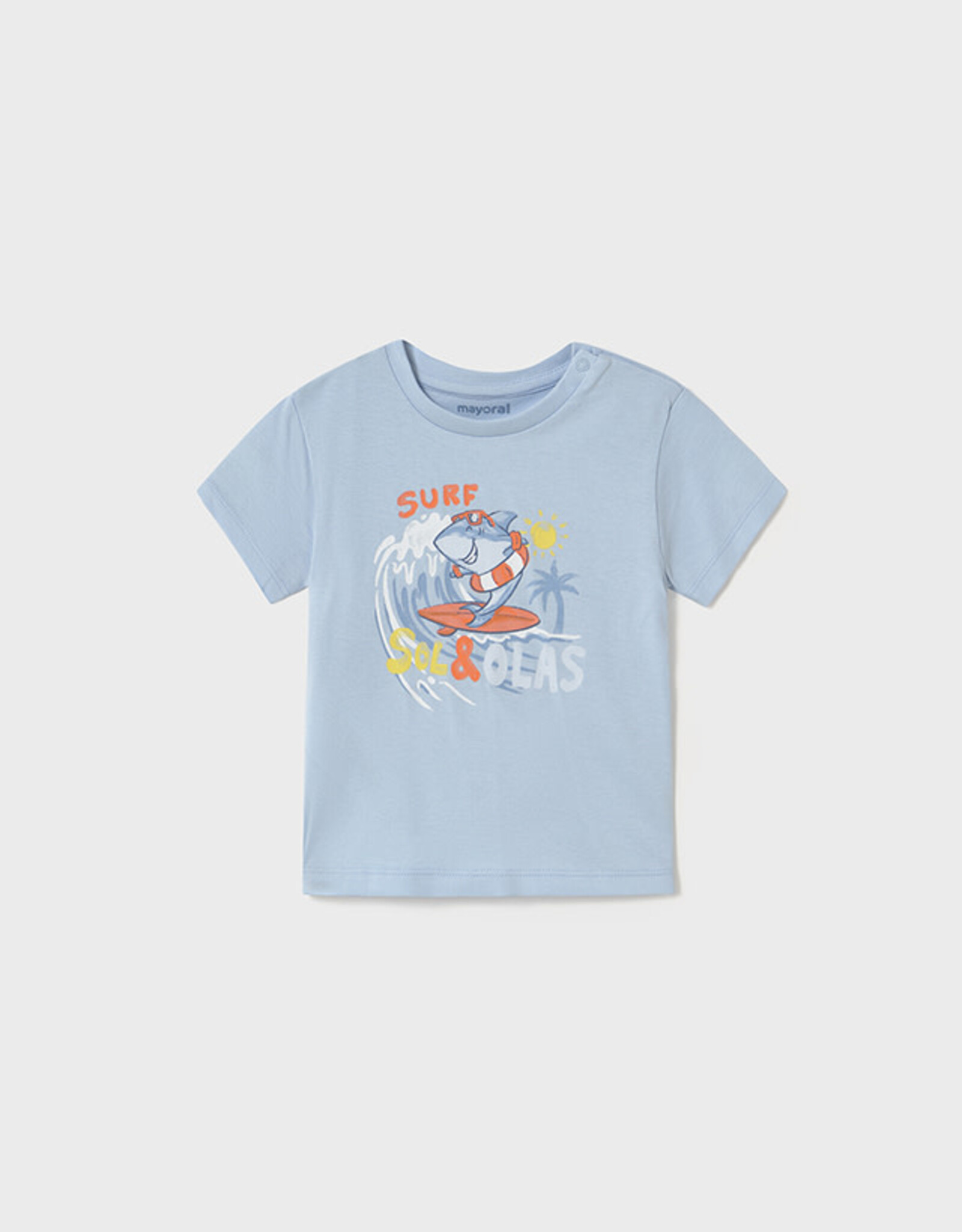 Mayoral Sky Blue Sailing Shark Shirt