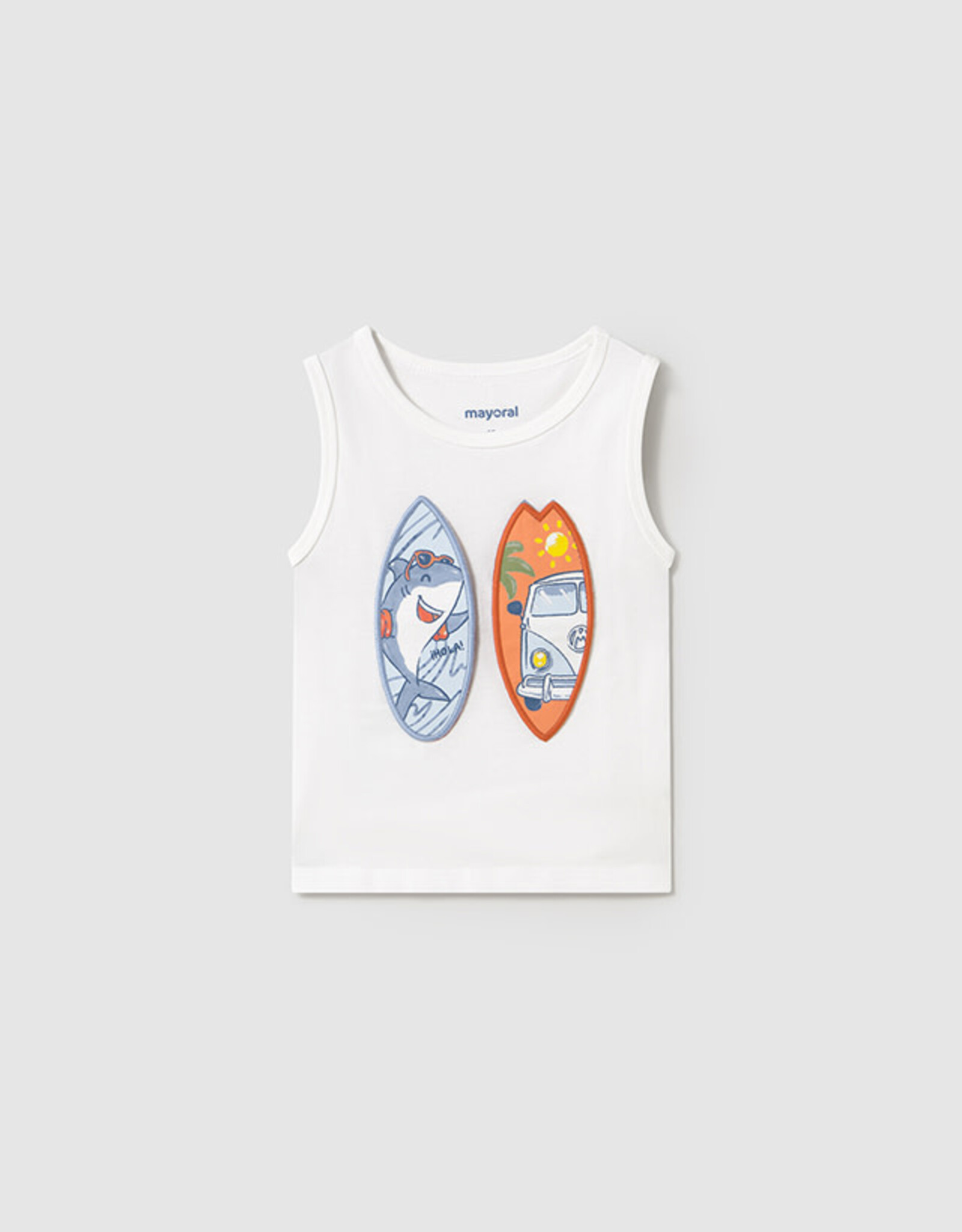 Mayoral White Surf Board Tank
