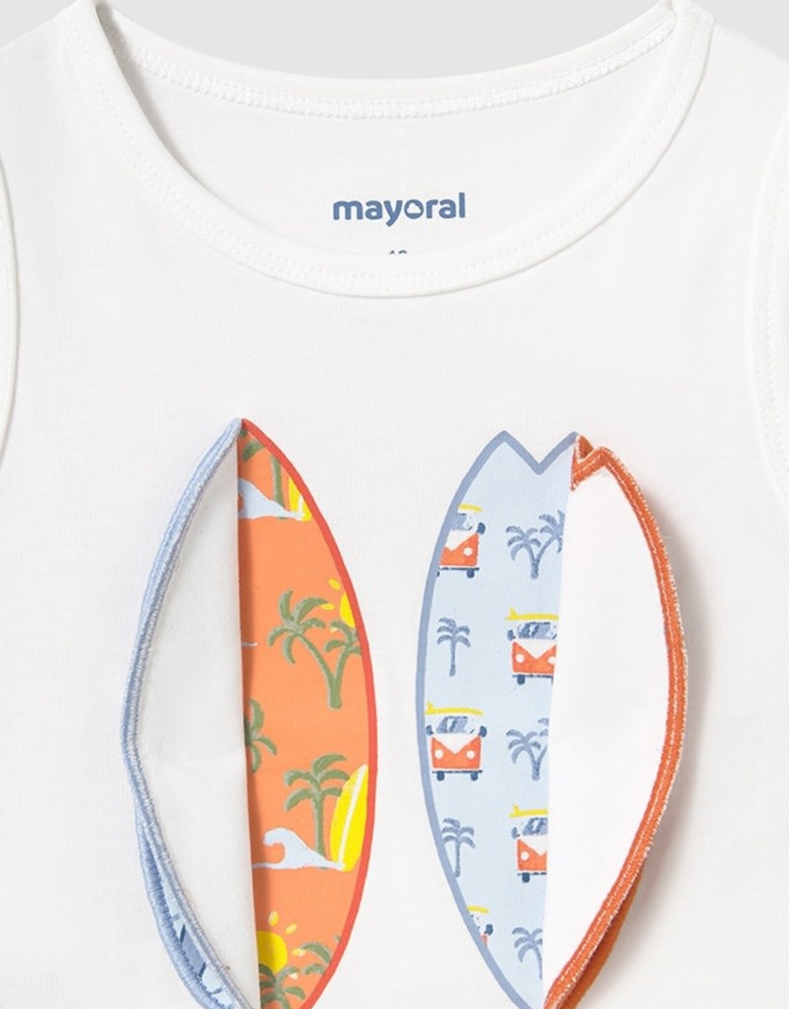 Mayoral White Surf Board Tank