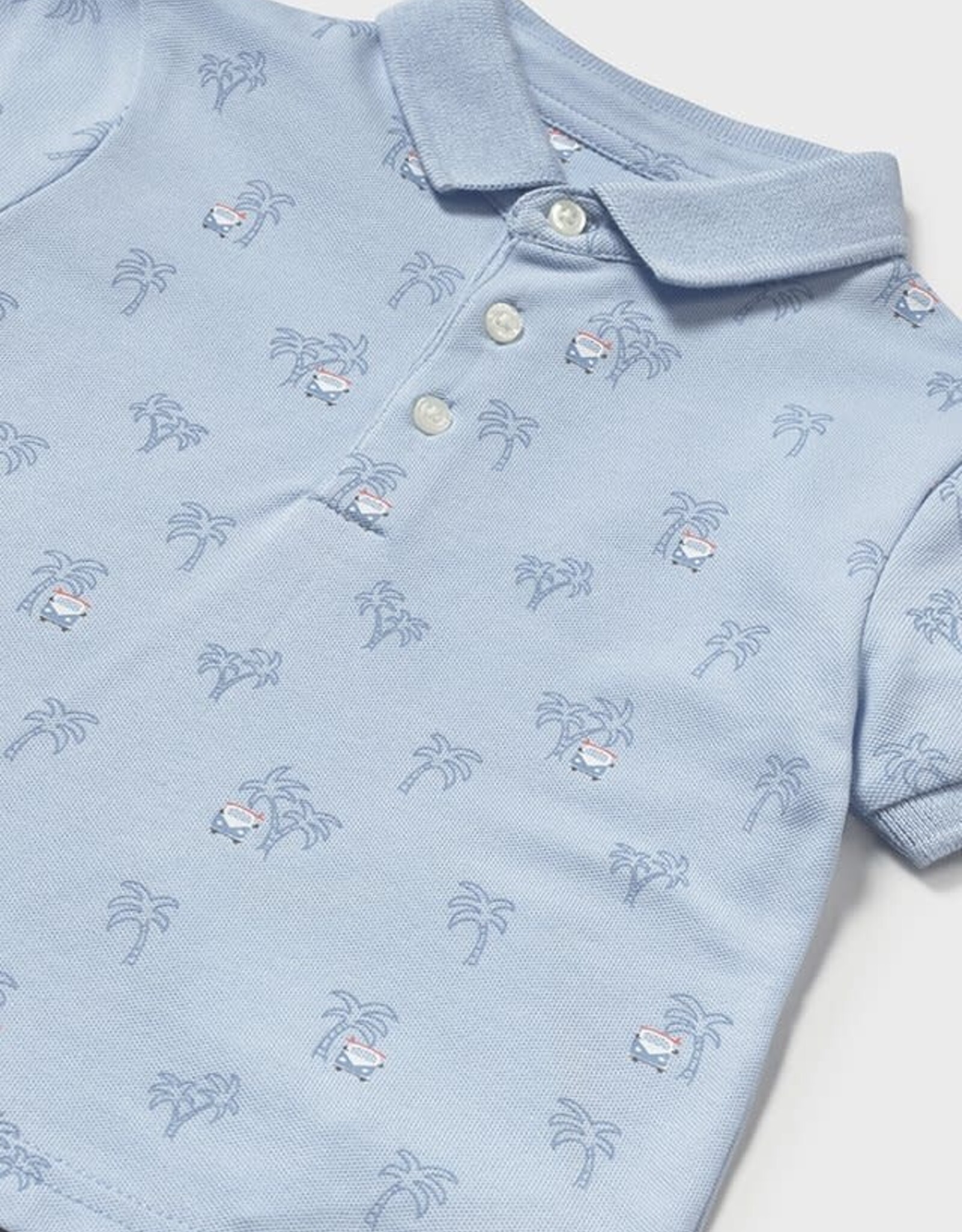 Mayoral Sky Blue Palms Polo