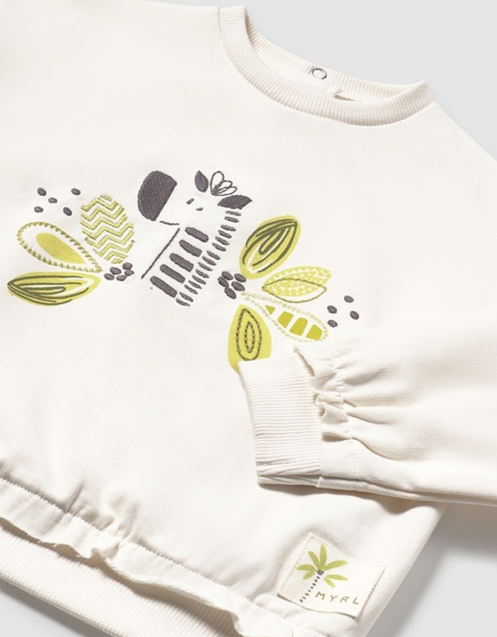 Mayoral Pistachio Zoo Pullover