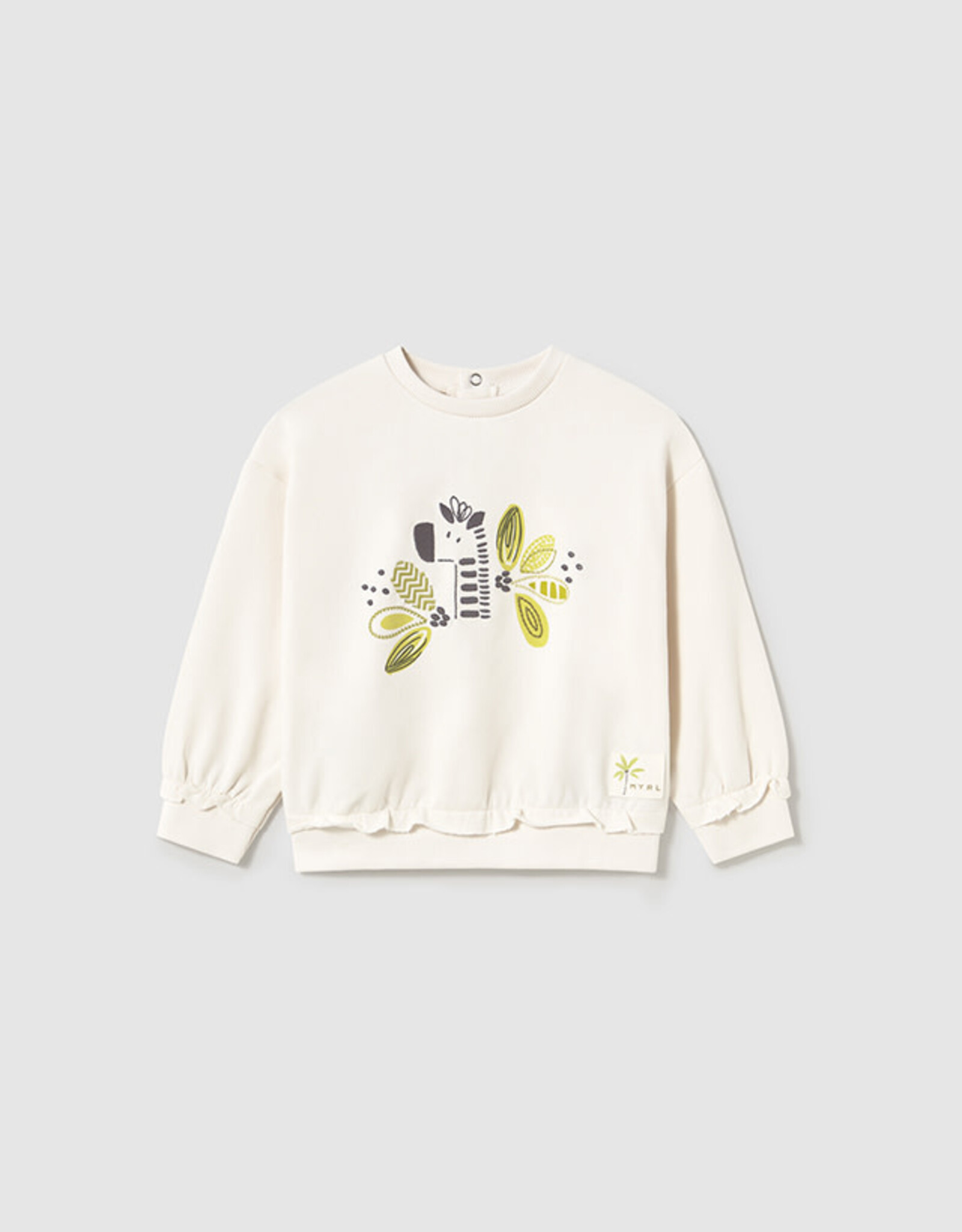Mayoral Pistachio Zoo Pullover