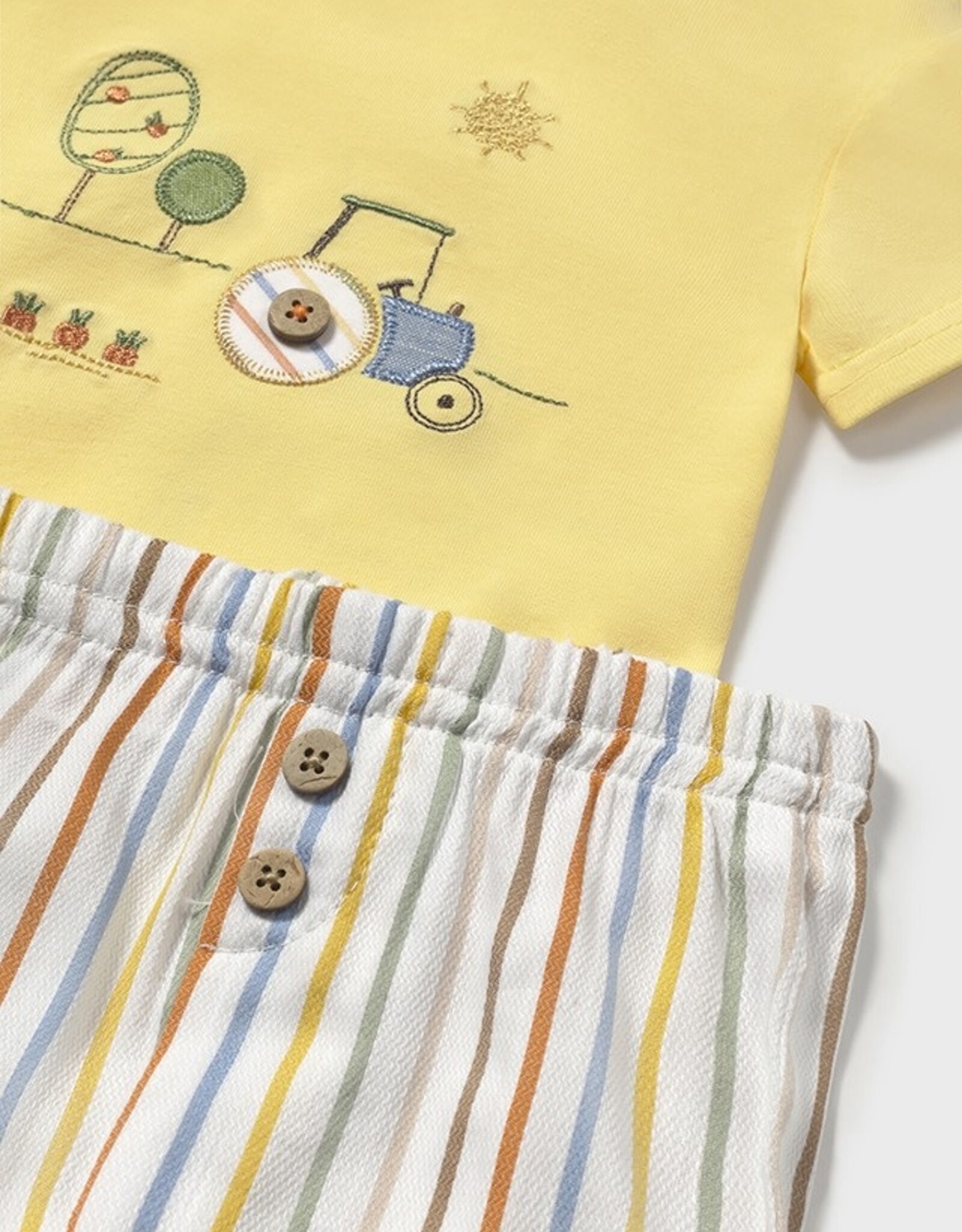 Mayoral Sunny Tractor Short and Shirt Set