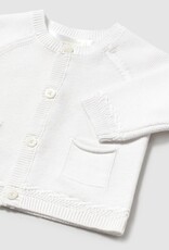 Mayoral Baby White Knit Mayoral Cardigan