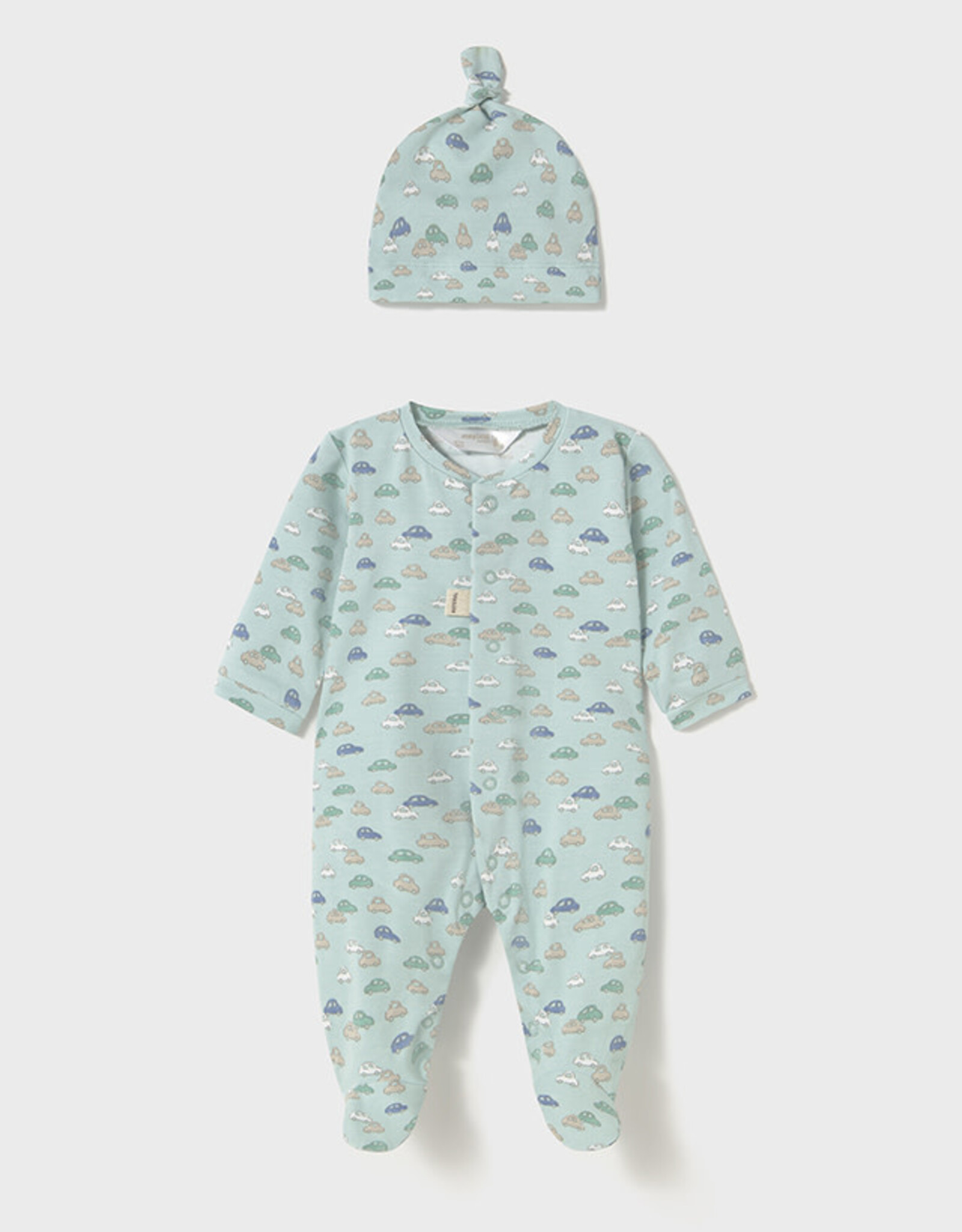 Mayoral Jade Cars Onesie w/Hat