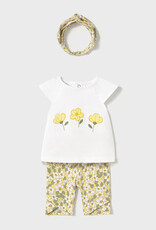 Mayoral Sunny Flower Leggings Set w/headband