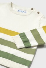 Mayoral Sage-Gold Stripe Romper