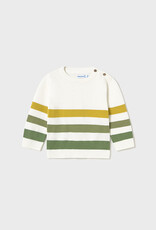 Mayoral Sage-Gold Stripe Romper