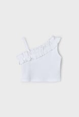 Mayoral White Ribbed Tank Shirt