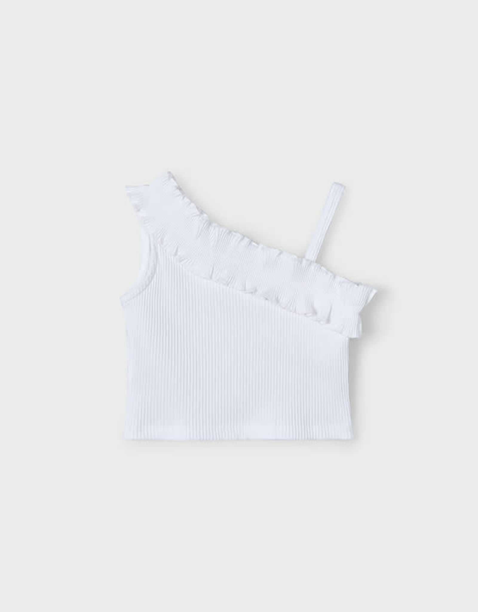 Mayoral White Ribbed Tank Shirt