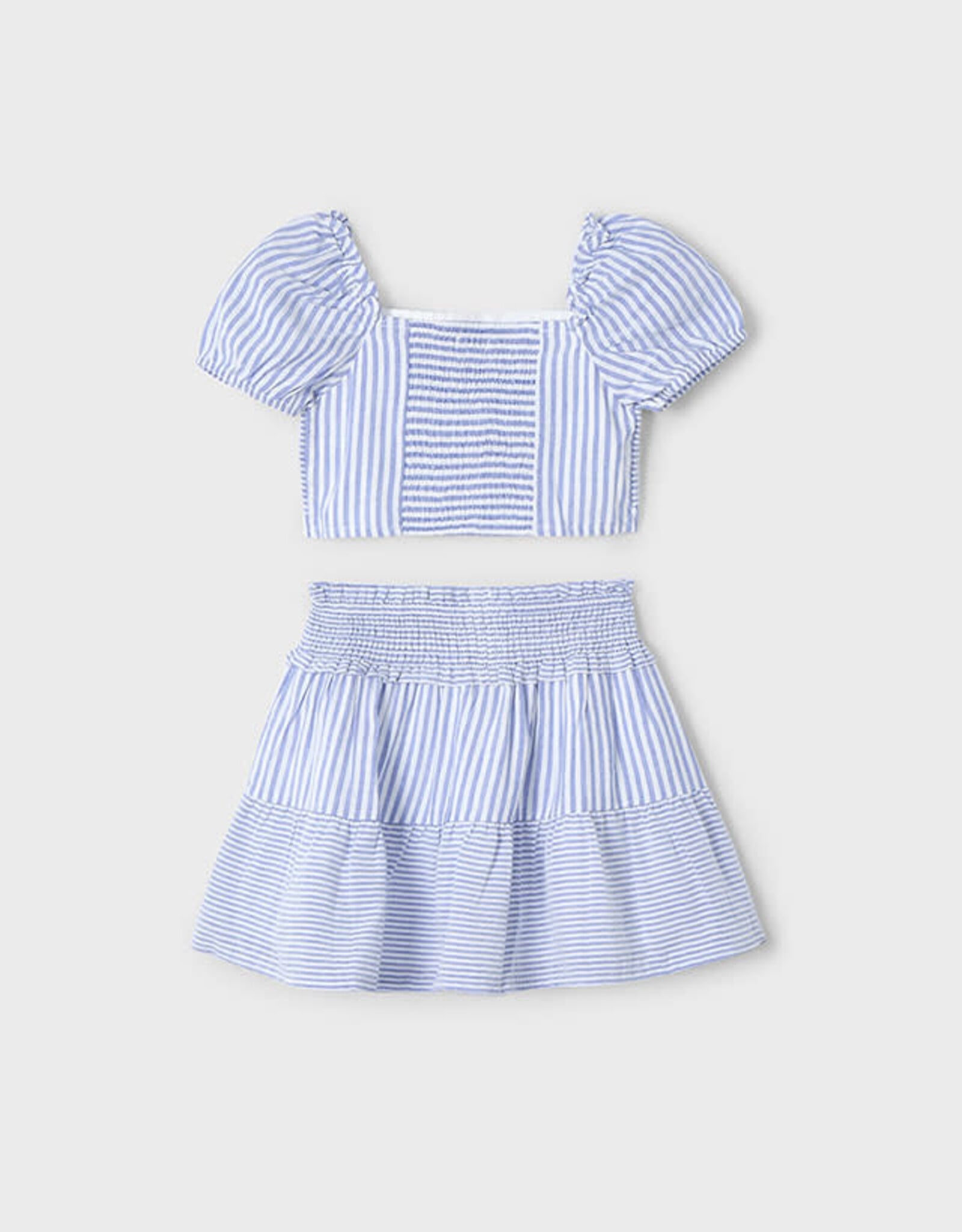 Mayoral Indigo Striped skirt set