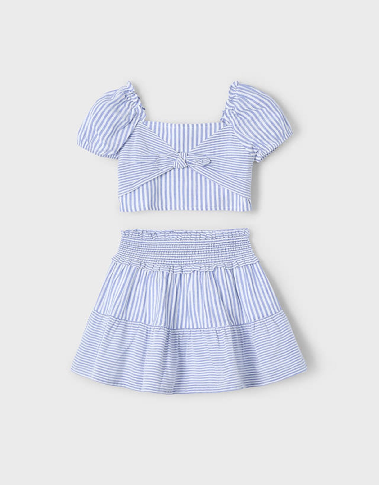 Mayoral Indigo Striped skirt set
