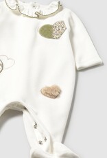 Mayoral Green 2 Pcs Love Velour onesie