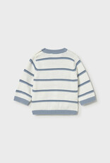 Mayoral Blue Stripe Knit Sweater