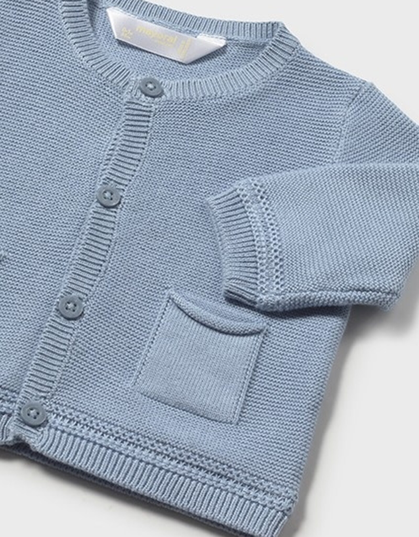 Mayoral Blue Newborn Knit Cardigan