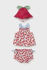 Mayoral Strawberries Newborn Bathsuit Set