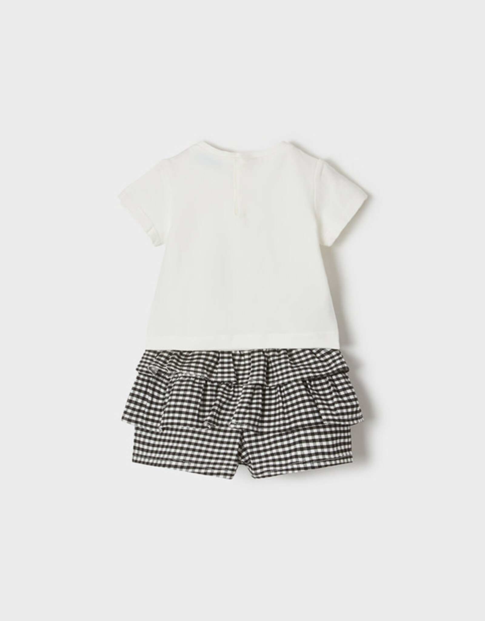 Mayoral Black Checked Animal Short/Shirt Set