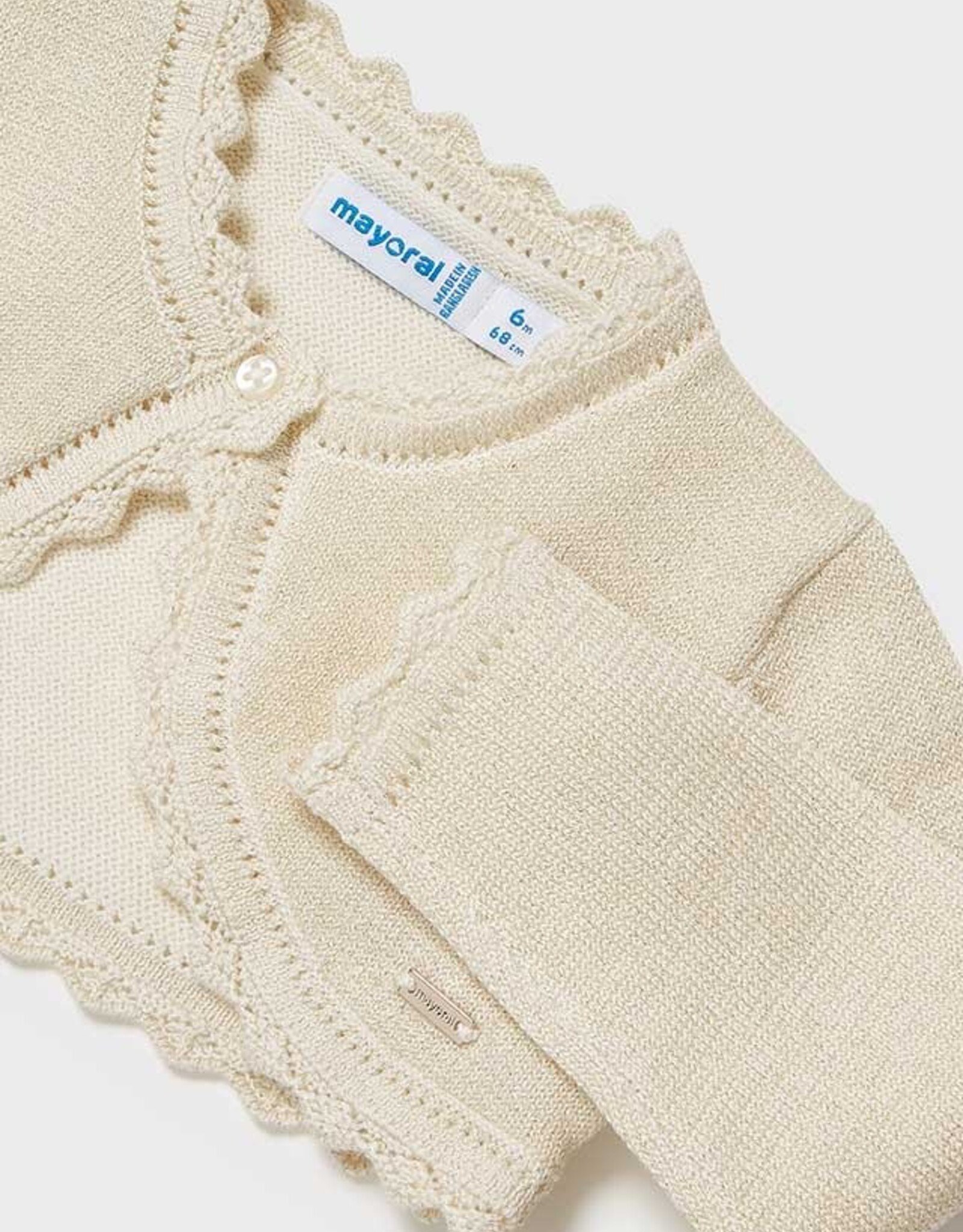 Mayoral Champagne Knit Cardigan