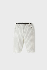 Mayoral Natural Stripe Pants with Tie Waist
