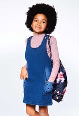 Deux Par Deux Navy Denim Embroidered Jumper