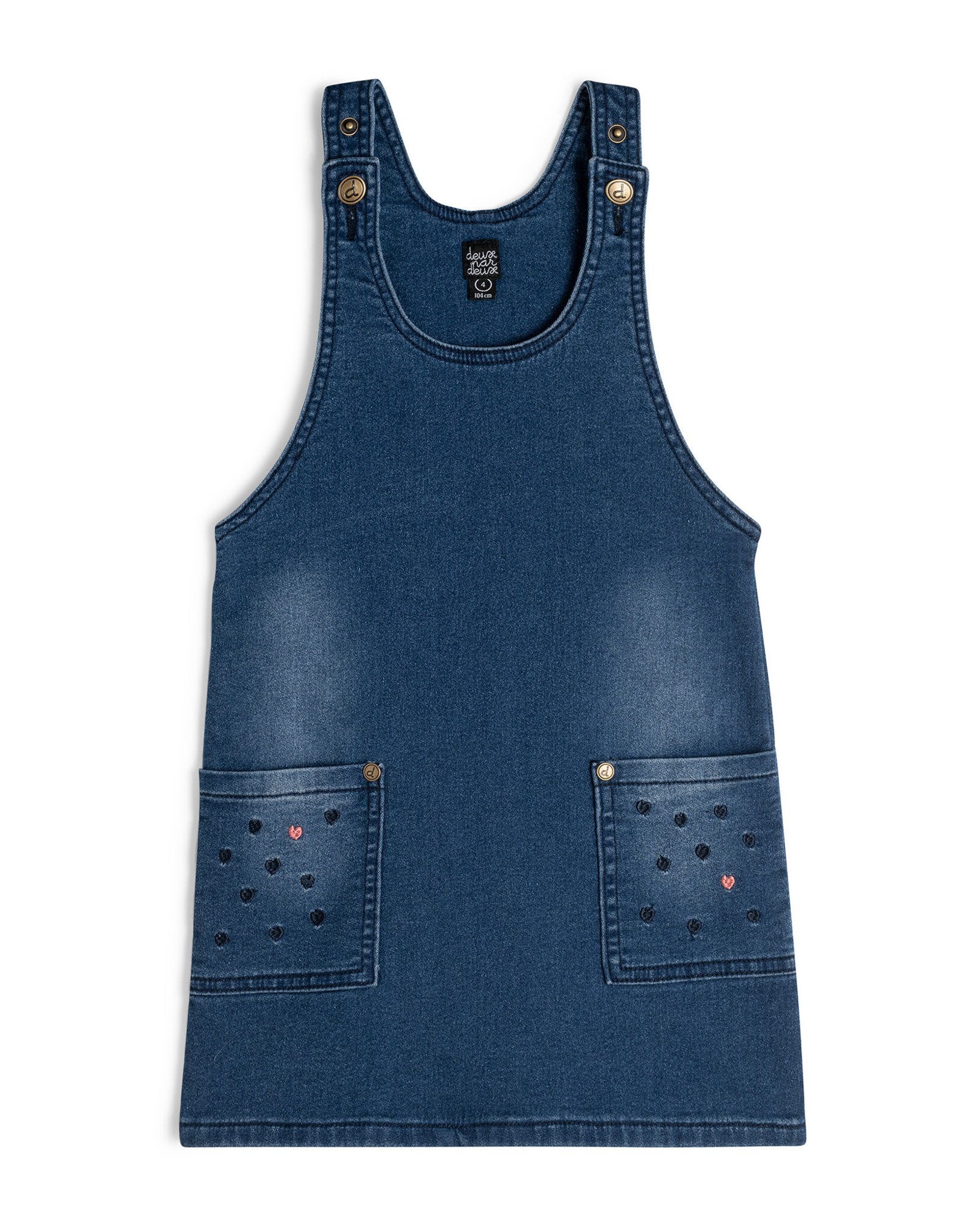 Deux Par Deux Navy Denim Embroidered Jumper