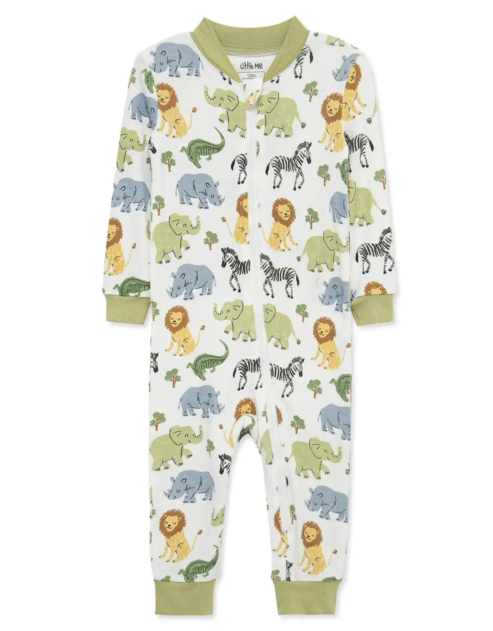 Little Me Safari Zip Front One-Piece