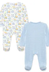 Little Me Truck Zone 2-Way-Zip Footies (2-Pack)