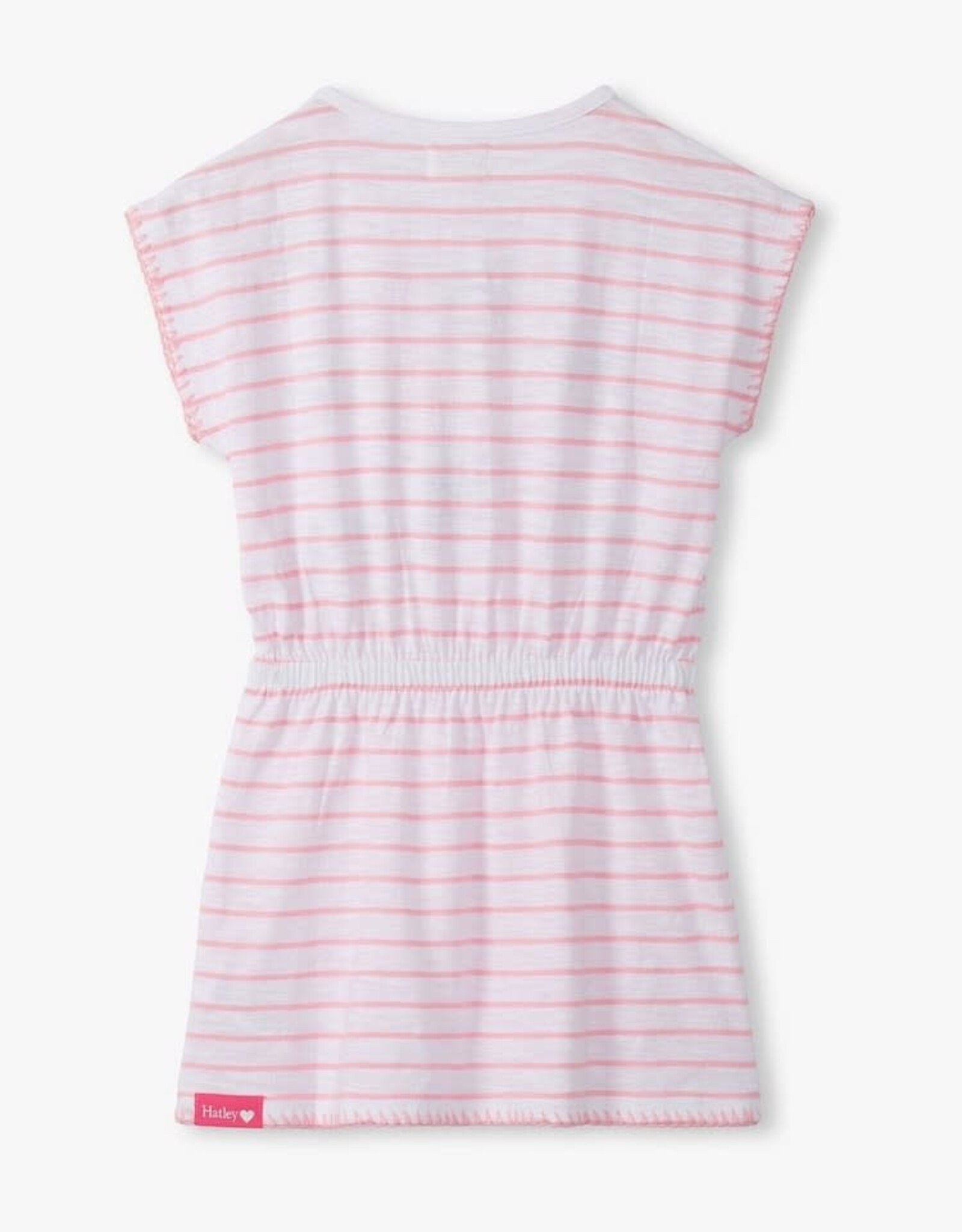 Hatley Strawberry Stipes Cinched Waist Relaxed Dress