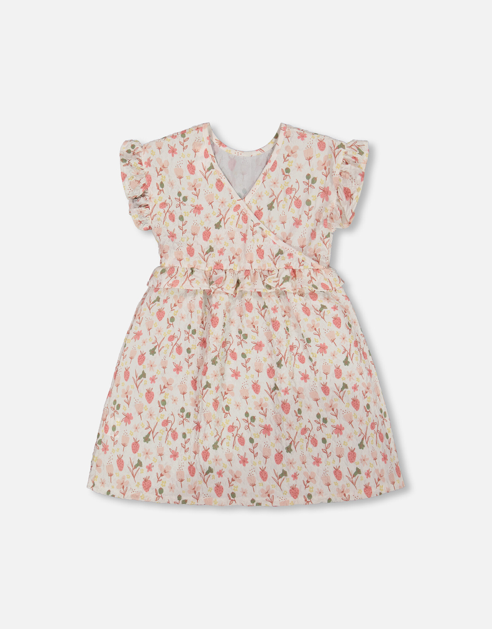 Deux Par Deux Strawberries Dress w/Frill