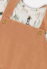 Deux Par Deux Zebra Jungle Onesie and Shortall Set