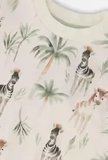 Deux Par Deux Zebra Jungle T-Shirt and Pant Set