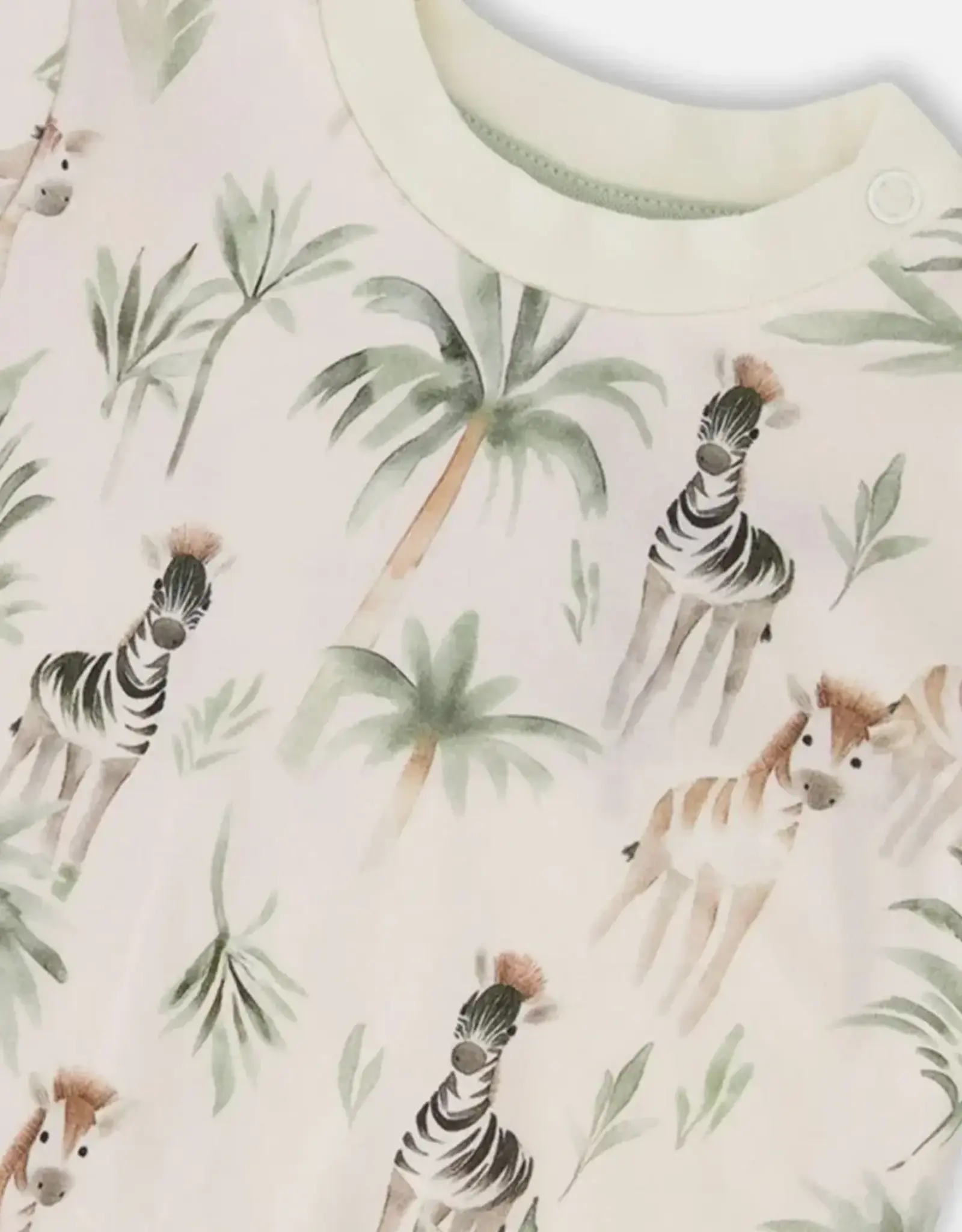 Deux Par Deux Zebra Jungle T-Shirt and Pant Set