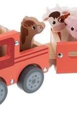 Ganz 11” Wood Tractor Play Set 7pcs
