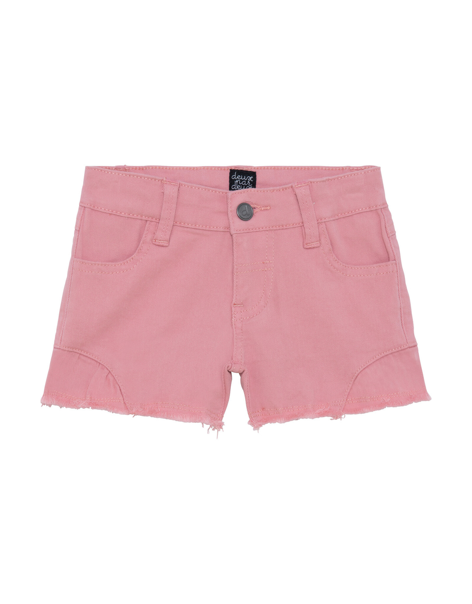 Deux Par Deux Light Coral Denim Short