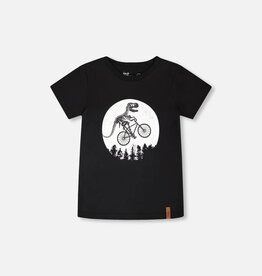 Deux Par Deux Anthracite Dino Bike T-Shirt