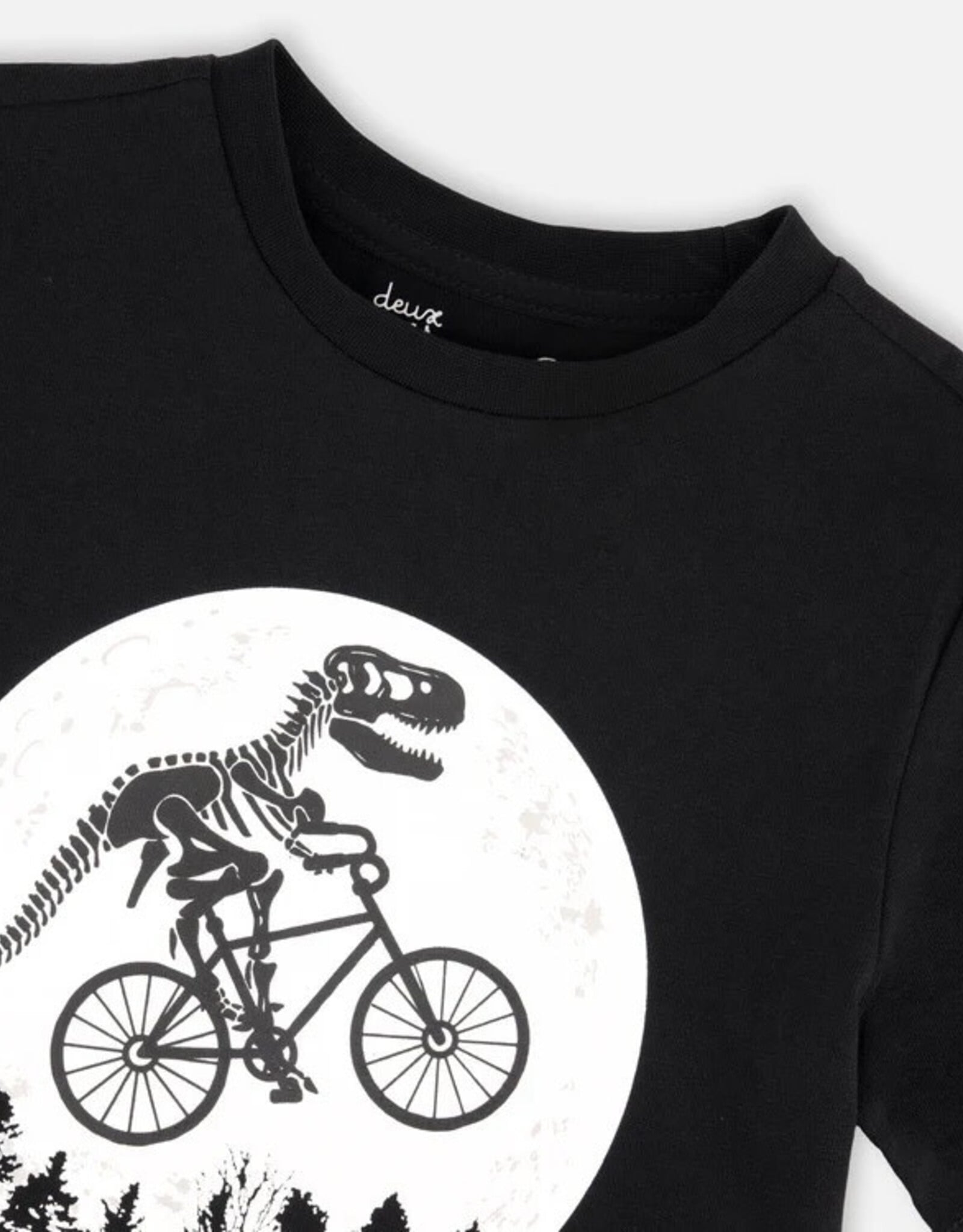 Deux Par Deux Anthracite Dino Bike T-Shirt