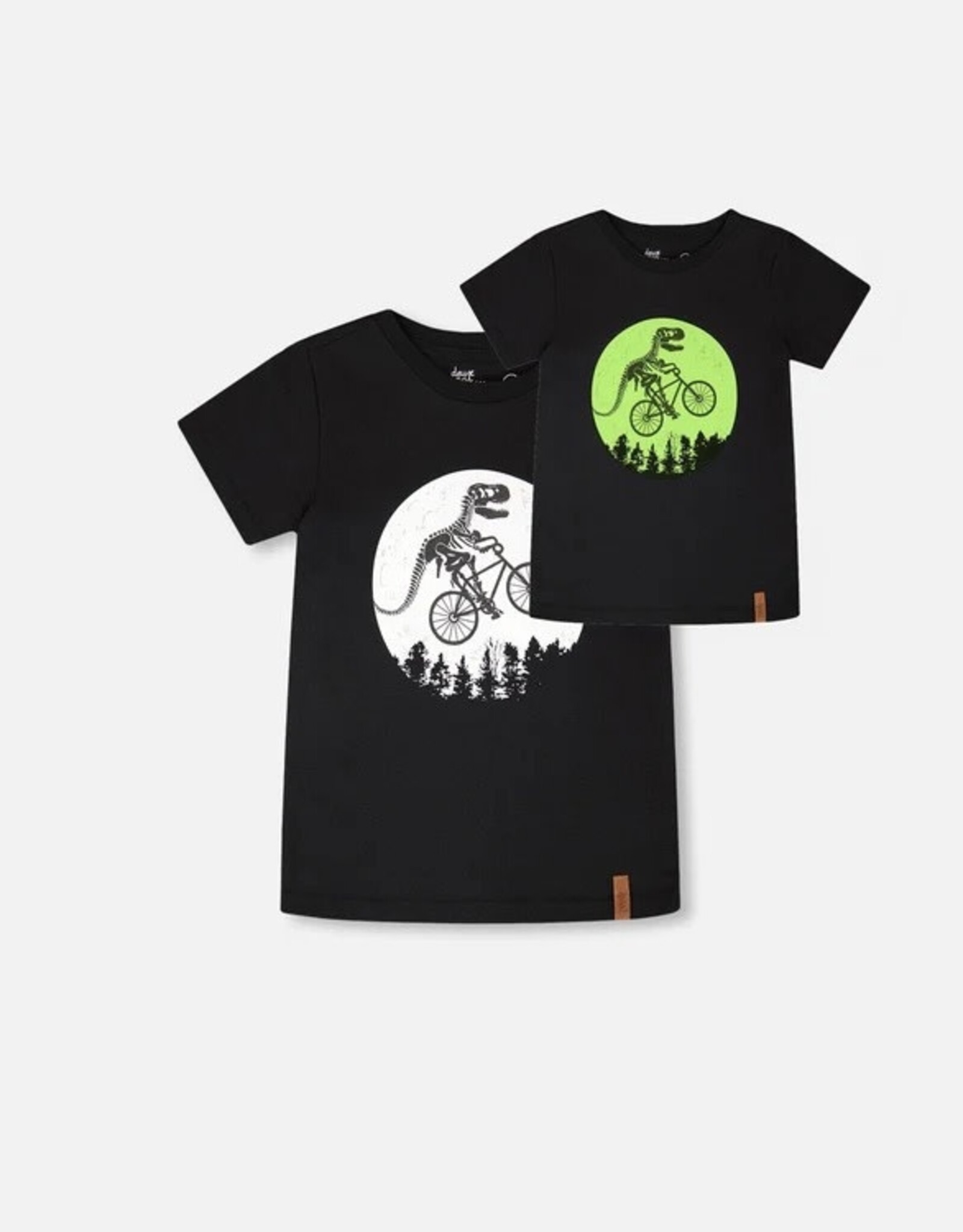 Deux Par Deux Anthracite Dino Bike T-Shirt